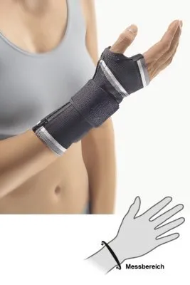 Produktbild von Bort Handgelenkschiene ManuZip Eco, schwarz>>>>Gr. L rechts