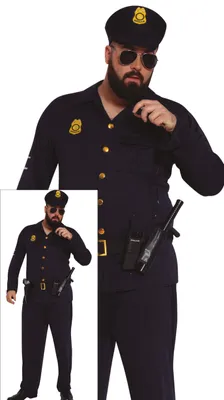 Produktbild von Polizist - Kostüm für Erwachsene Gr. M-XXL, Größe:XXL