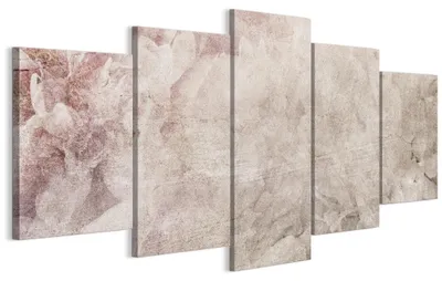 Produktbild von LUMASOUL Wandbilder Wohnzimmer 5-teilig Leinwandbild Blumen 26 100x50 cmMehrteilige Wanddeko für Schlafzimmer Flur Büro