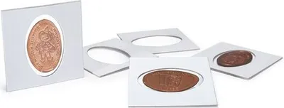 Produktbild von Münzrähmchen MATRIX, weiß, Pressed Pennies, selbstklebend, 100er-Pack