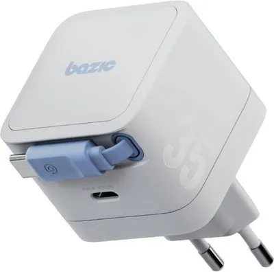 Obrázek produktu pro ENERGEA BAZIC GoPort Retrek nabíječka USB-C GaN 35 W s vestavěným 70 cm zatahovacím kabelem