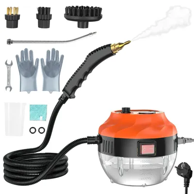 Productafbeelding van Stoomreiniger, 2500 W, Draagbaar met 6 Multifunctionele Borstels en 1 L Tank