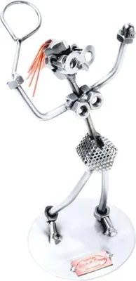 Produktbild von Figur Tennisspielerin aus Metall – Handgemachte Skulptur