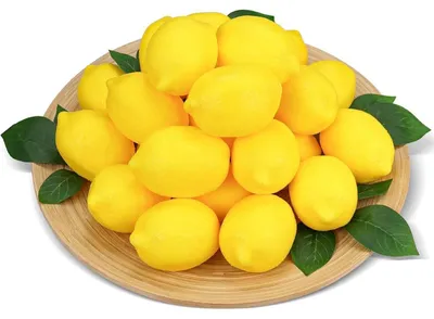 Image de Décoration de citrons artificiels avec feuilles, 48 pièces, jaune, en mousse