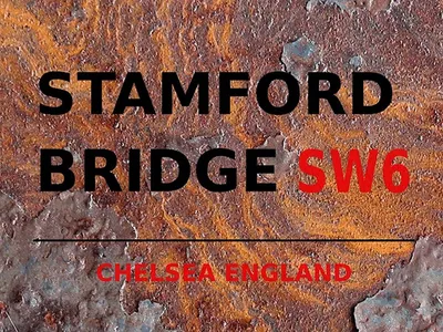 Produktbild von vianmo Holzschild 30x40 cm London England Stamford Bridge SW6