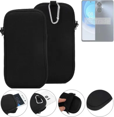 Produktbild von K-S-Trade Neopren-Hülle Handyhülle kompatibel mit Tecno Camon 19 Pro Schutzhülle Neoprenhülle Sleeve Schutz-Hülle Gürtel Tasche Case Holster