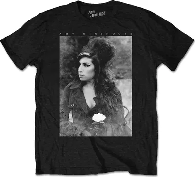 Produktbild von Amy Winehouse Flower Portrait Black M T-Shirt