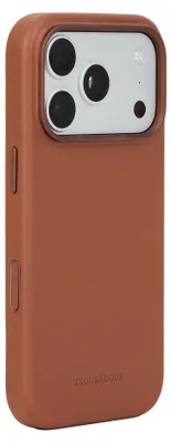 Imagen del producto de Funda para iPhone 18 Pro, modelo Troubadour, de cuero genuino, compatible con MagSafe, color marrón