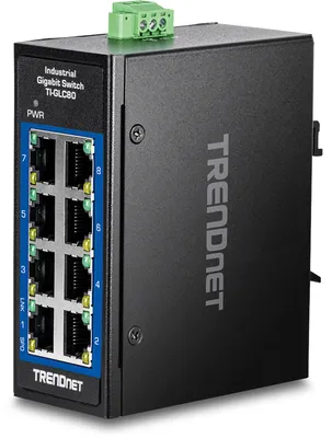 Produktbild von TRENDnet TI-GLC80 8-Port Gigabit Industrial DIN-Rail Mini