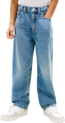 Immagine prodotto di Pantaloni jeans per ragazzi Tommy Hilfiger, colore blu medio, vestibilità rilassata, blu (effetto  medio), taglia 5 anni
