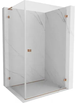 Obrázek produktu pro Mexen Lunar-B L sprchový kout pravý 95 x 80 cm, transparentní, kartáčovaná měď - 832L-095-080-65-00-P