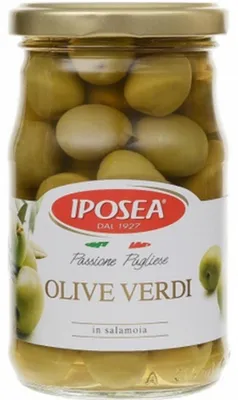 Zdjęcie produktu dla Zielone oliwki z pestką 290g - Iposea