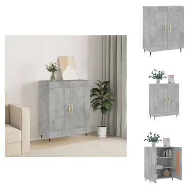 Immagine prodotto di vidaXL Credenza grigio cemento 69,5x34x90 cm in legno - Credenze
