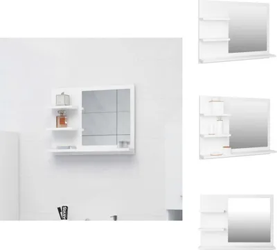 Obrázek produktu pro vidaXL Koupelnové zrcadlo bílé 60x10,5x45 cm materiál na bázi dřeva - Koupelnové doplňky