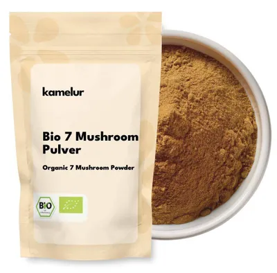 Produktbild von Kamelur® Bio 7 Mushrooms Pulver 250 g
