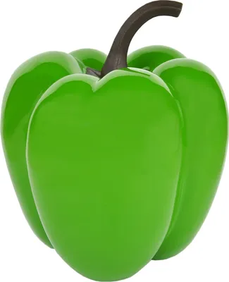Produktbild von Deko-Paprika in Grün aus robustem Fiberglas, Größe XS - E2245-S1-GZG