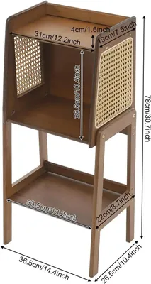 Produktbild von Nachtkommode - Stand-Bücherregal mit offenen Fächern - Aufbewahrungsregal - Platzsparend - Modern - Für Flur und Schlafzimmer