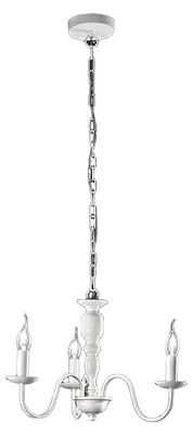 Immagine prodotto di Lampadario a Sospensione in Metallo Verniciato Bianco, Attacco 3xE14 Max 40W, Design Moderno e Regolabile, Diametro 47 cm - Perenz