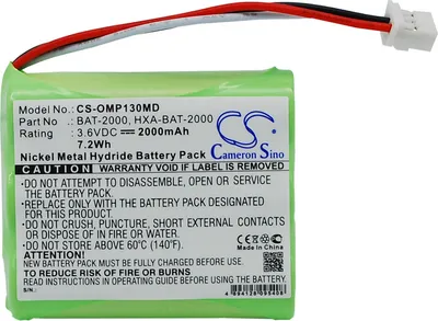 Produktbild von Akku für Omron HBP-1300 (entspricht HXA-BAT-2000), 2000mAh