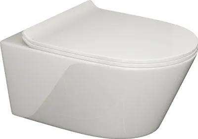 Produktbild von SSWW Keramik Wand Hänge WC - Spülrandlos - Wand-WC - inkl. WC-Sitz mit Soft Close System mit Nano