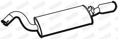 Produktbild von WALKER 19300 Endschalldämpfer für AUDI Cabriolet (8G7, B4) Auspuff