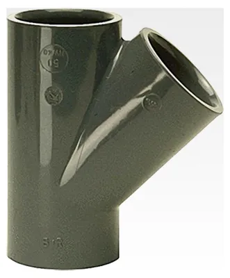 Produktbild von PVC-U Klebefitting 45° Abzweig - 50mm - allseitige Klebemuffe