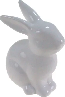 Produktbild von Hase sitzend Keramik weiß 11,5x9,5x6,3cm Osterhase Ostern Frühling Figur