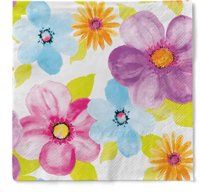 Produktbild von Tissue Serviette Luana, 3-lagig, 40 x 40 cm, 100 Stück - Mank - Floral