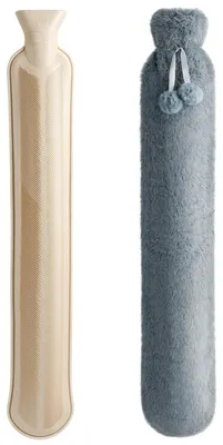 Produktbild von Wärmflasche Schlauch 2 Liter mit Bezug 73 x 13 cm, für Rücken Nacken