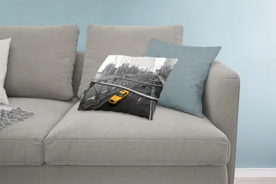 Produktbild von MuchoWow® Zierkissen Sofakissen Wohnzimmer Dekokissen 60x40 cm Schwarz-Weiß-Fotografie einer Straße im nordamerikanischen New York - Kopfkissen - Polster mit Foto