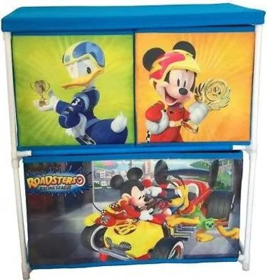 Image de Mickey Mouse armoire de rangement avec 3 tiroirs 60 cm bleu