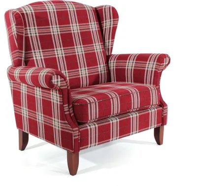 Produktbild von XXL Sessel Katria Bezug Flachgewebe Buche nussbaum dunkel / rot  22862