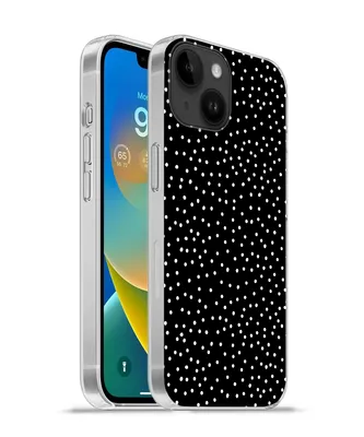 Produktbild von MuchoWow® Handyhülle Schutzhülle Hülle für Apple iPhone 14 - Softcase Polka dots - Schwarz - Weiß Silikon Softcase Handy Hülle - Mobiltelefonhülle