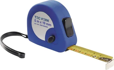 Image de Mètre ruban de poche, longueur 5 m, largeur 19 mm, mm/cm, EG II, plastique, automatique