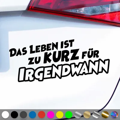 Produktbild von PantherPixel Das Leben Ist Zu Kurz Aufkleber Für Irgendwann Reisen Sticker Auto Geschenkidee Farbe Schwarz