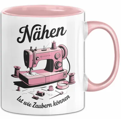 Produktbild von Naehen Tasse Geschenk Naehen Ist Wie Zaubern Koennen Geschenkidee Geburtstag Naeherin (Rosa)
