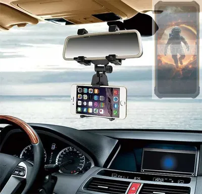 Produktbild von K-S-Trade Smartphone Halterung kompatibel mit Cubot KingKong ES Rückspiegel Halterung schwarz Auto Halterung KFZ Halter