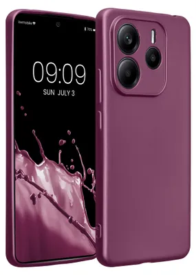 Produktbild von kwmobile Handyhülle für Xiaomi Redmi Note 14 5G (Nicht für 4G) Hülle - weiche Silikon Case metallisch schimmernd - Schutzhülle Cover - Metallic