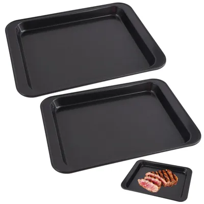 Immagine prodotto di Set di 2 teglie piccole per forno, dimensioni 24 x 18 cm
