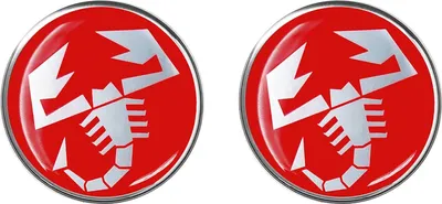 Produktbild von Abarth 3D Aufkleber Offizielle roter Skorpion, Durchmesser 21 mm, 2 Stücke