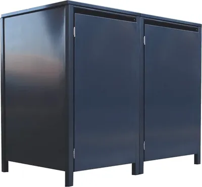 Produktbild von 2 Tailor Mülltonnenboxen Basic für 120 Liter Tonne o.Stanzung komplett Anthrazit