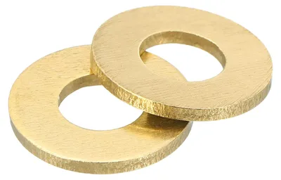 Productafbeelding van 50 stuks messing platte ringen, M8 x 18 mm x 1,5 mm, afdichtringen