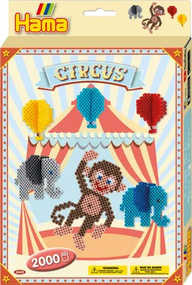 Immagine prodotto di Hama perline stirabili midi "Circus" confezione regalo 2.000 perline stirabili