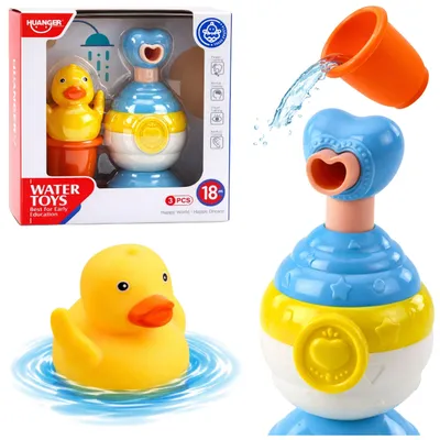 Obrázok produktu pre Sada kúpaľových hračiek Kačička Dávkovač mydla Modrá