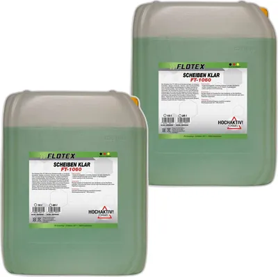 Produktbild von Flotex Scheibenklar Scheibenreiniger, 2 x 10L Glasreiniger Autoscheiben Fenster