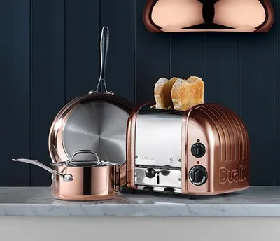Produktbild von Dualit Toaster Paket 3, 2er Toaster mit zwei Sandwichzangen und GRATIS Brötchenaufsatz , Farbe:Poliertes Metall