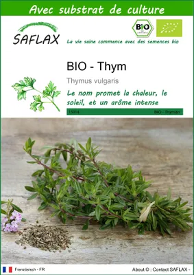 Image de SAFLAX  -- Thym - 800 graines - Avec substrat - Thymus