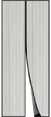 Produktbild von Fliegengitter Tür Magnet Insektenschutz 110x210cm Schwarz Klebemontage