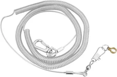Produktbild von Trainingsset für Papageien und Vögel - 6 Monate - Für Agapornis, Fischeri, Falkenpapageien und Krähen geeignet - Mit Flugübungsübungen - Zufällige Farbe - 8,5 mm Stahlseil