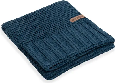 Produktbild von Knit Factory Vinz Plaid - Petrol - 160x130 cm